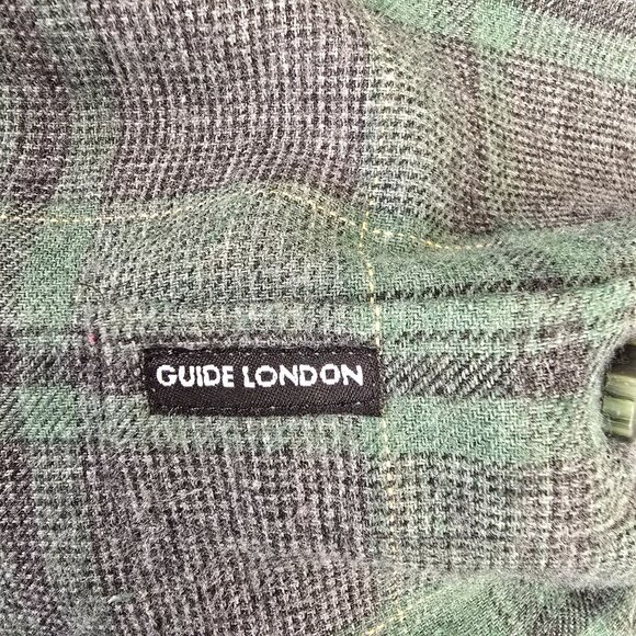 Mens Guide London Premium Range British Design Plaid Shirt Size S JJ4136 - Picture 5 of 10